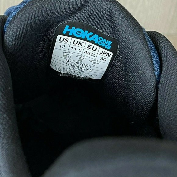 Hoka One One Men's Clifton 7 Running Shoes 12 - Picture 9 of 10
